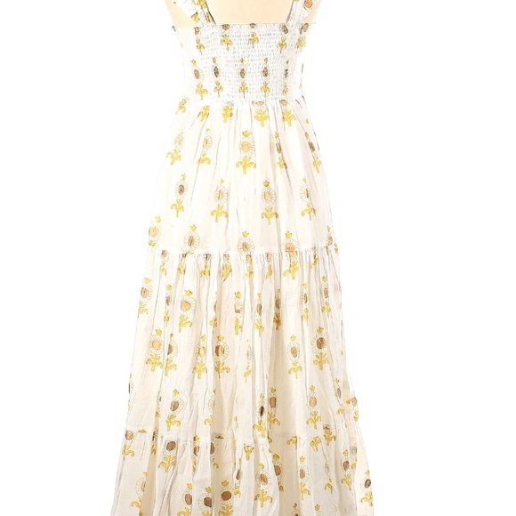 Oliphant White Yellow Floral Maxi Dress - Picture 2 of 7